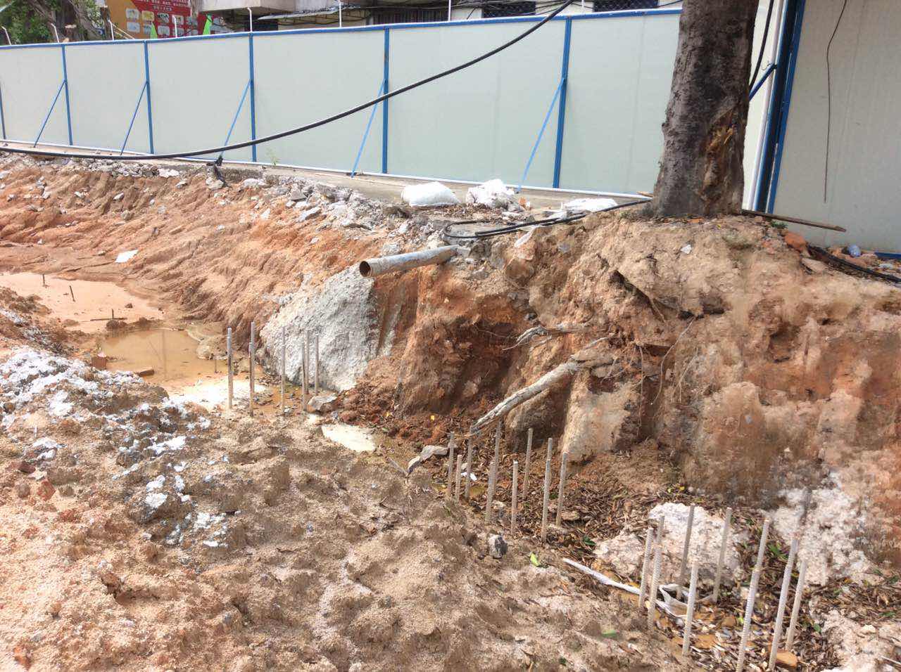 福建經(jīng)濟(jì)學(xué)校綜合實訓(xùn)樓項目圍護(hù)樁和塔吊基礎(chǔ)施工